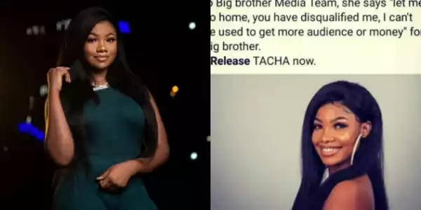 Jaruma cries for Tacha’s release as Big Brother detain her for refusing to do interview